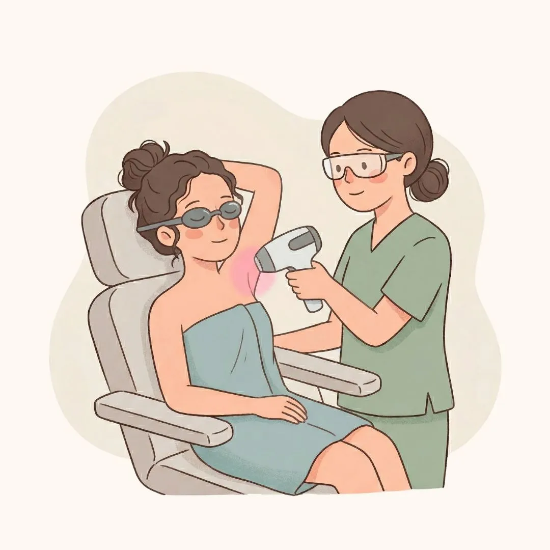 Underarms laser hair removal